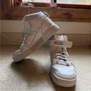 adidas Women’s White High-Top Strap Sneakers